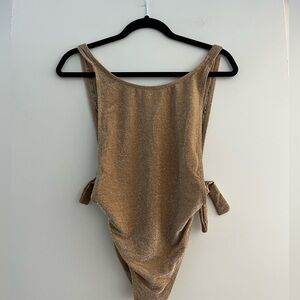 Elegant Gold Women's One Piece Swimsuit